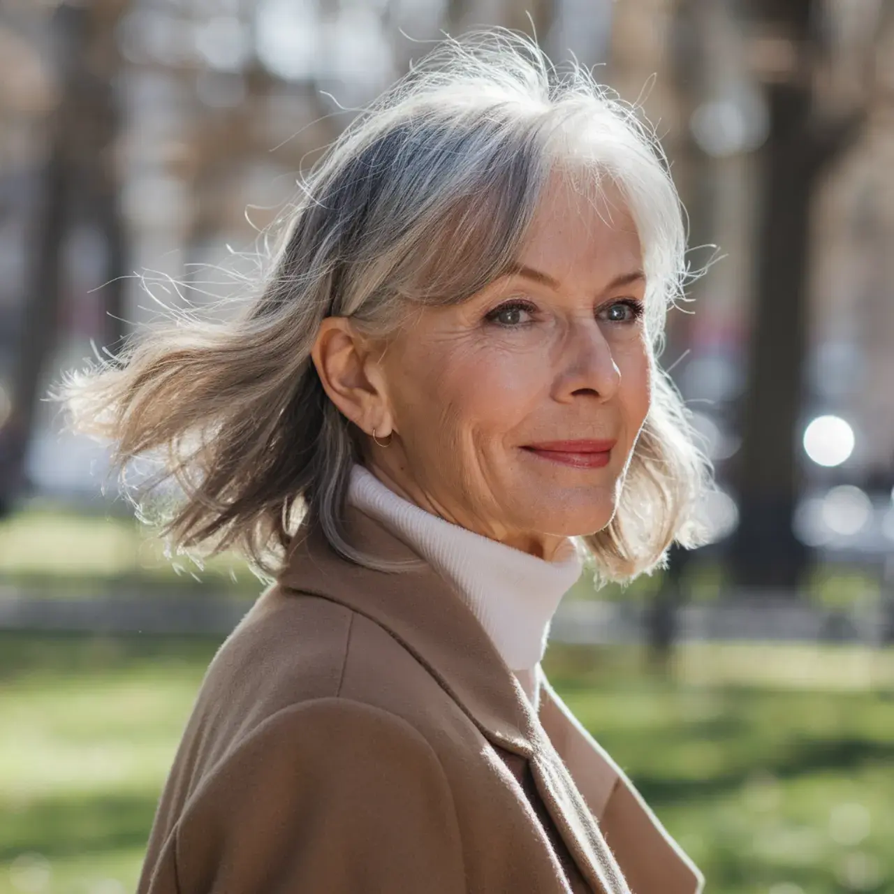 Wavy Bob with Side Part