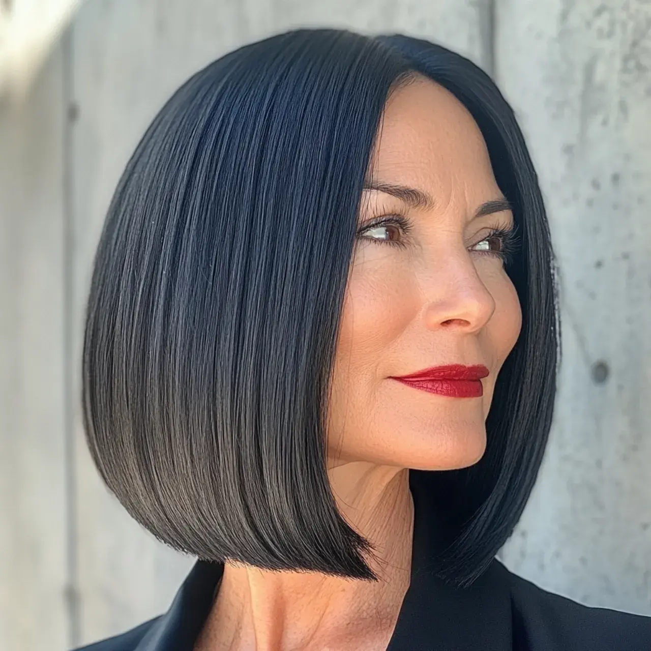 sleek inverted bob