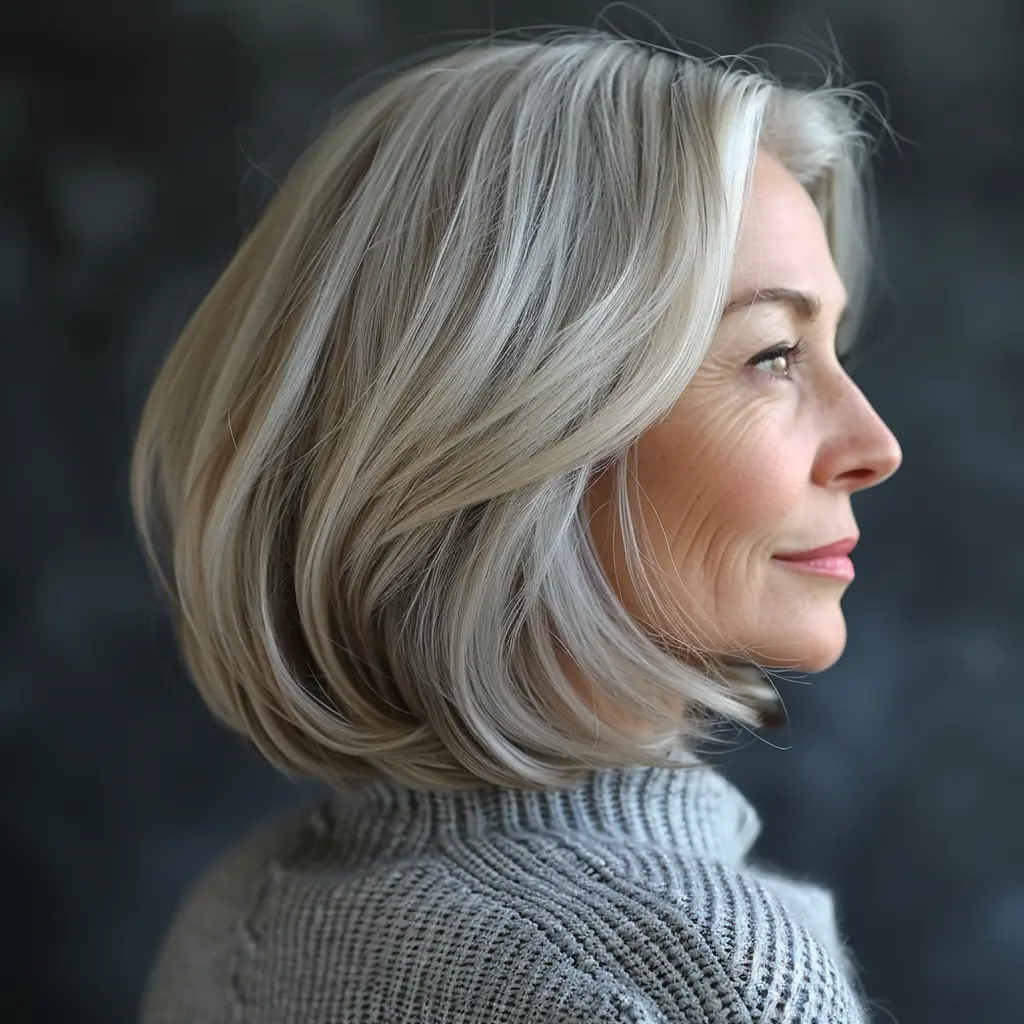 tapered bob for fine hair