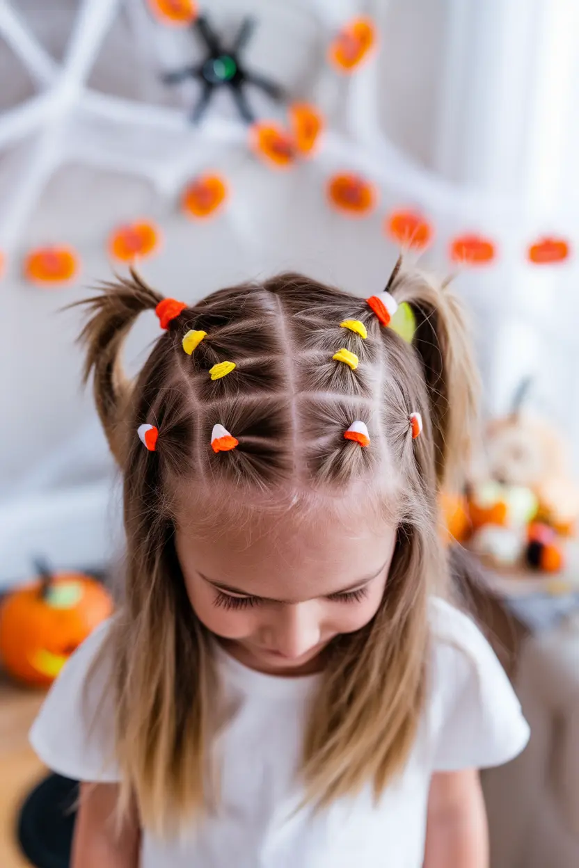 12. Candy Corn Hairstyle