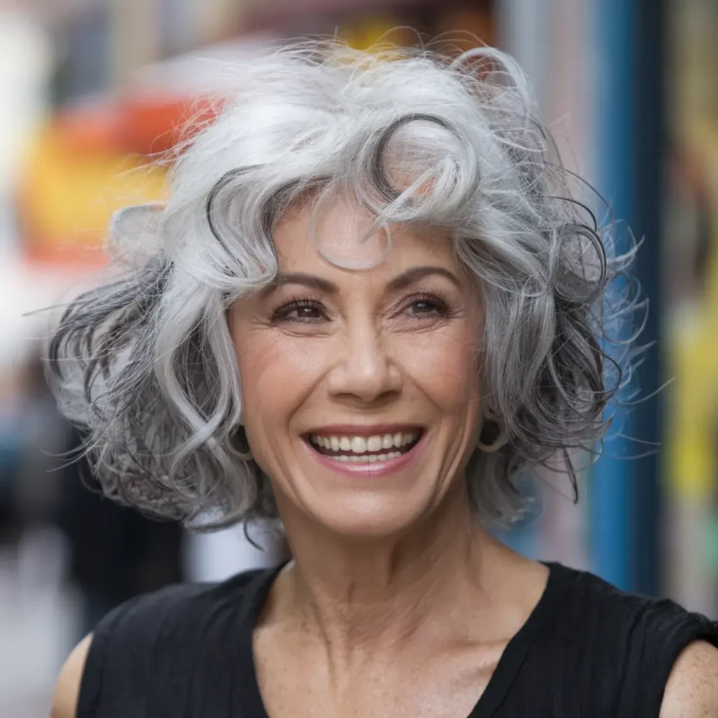 Cropped Silver Curls