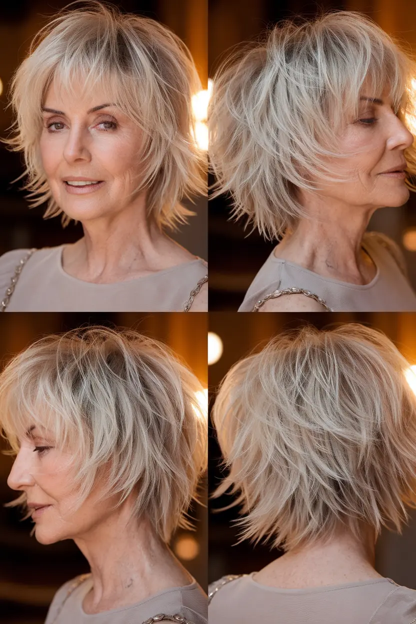 18. Short Shaggy Cut with Feathered Ends