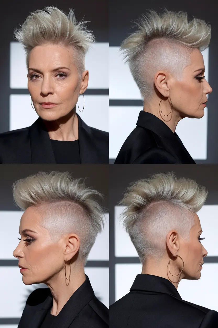 39. Short Spiky Undercut Hairstyle for Seniors