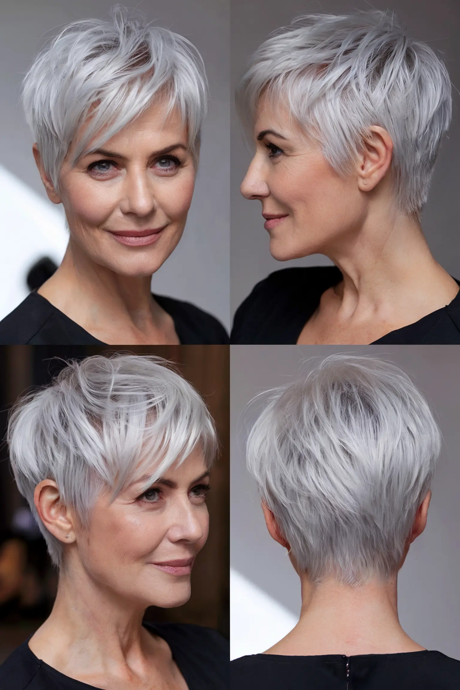 39. Silver Razor Pixie Cut