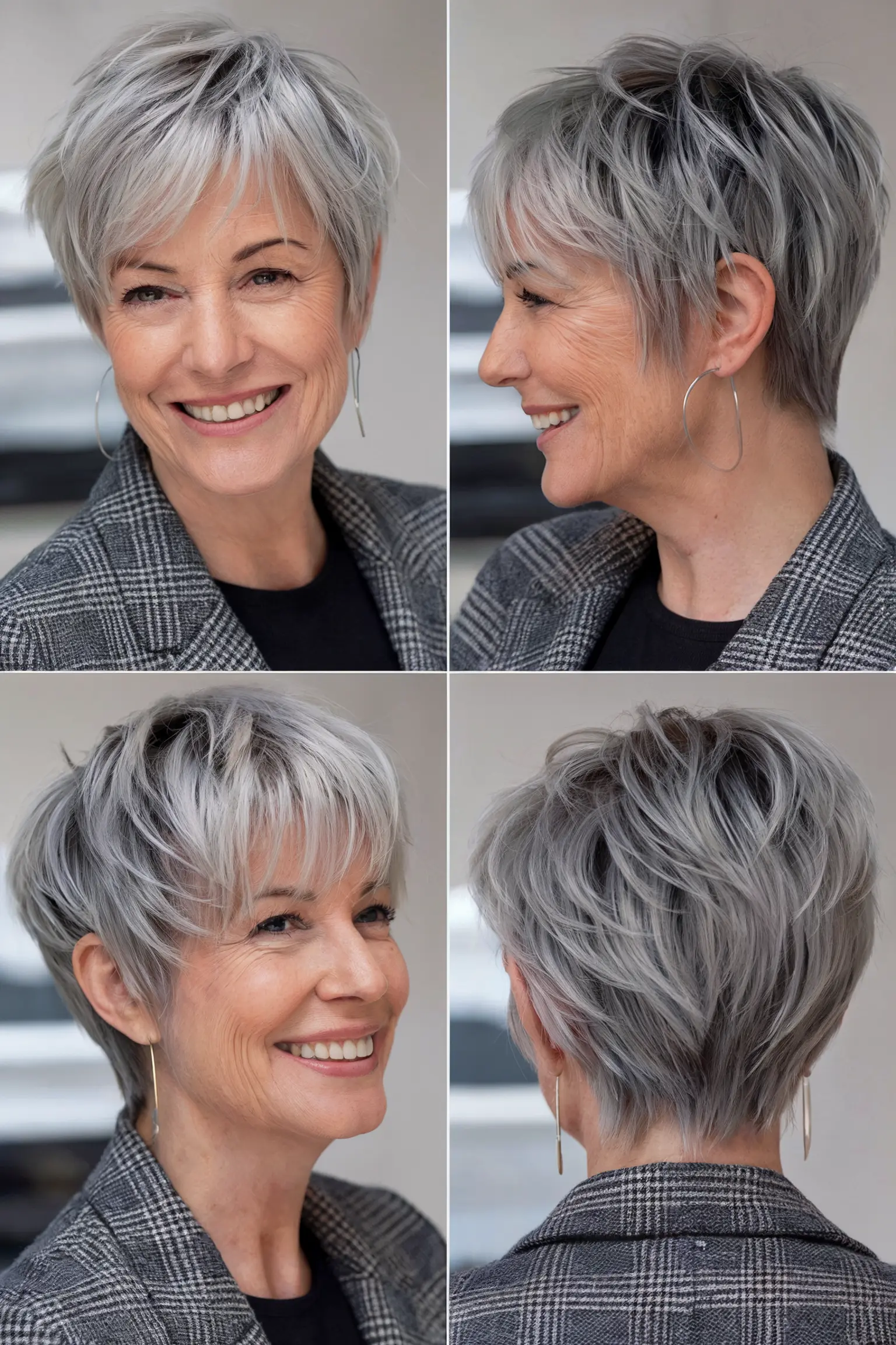 60. Shaggy Silver and Dark Gray