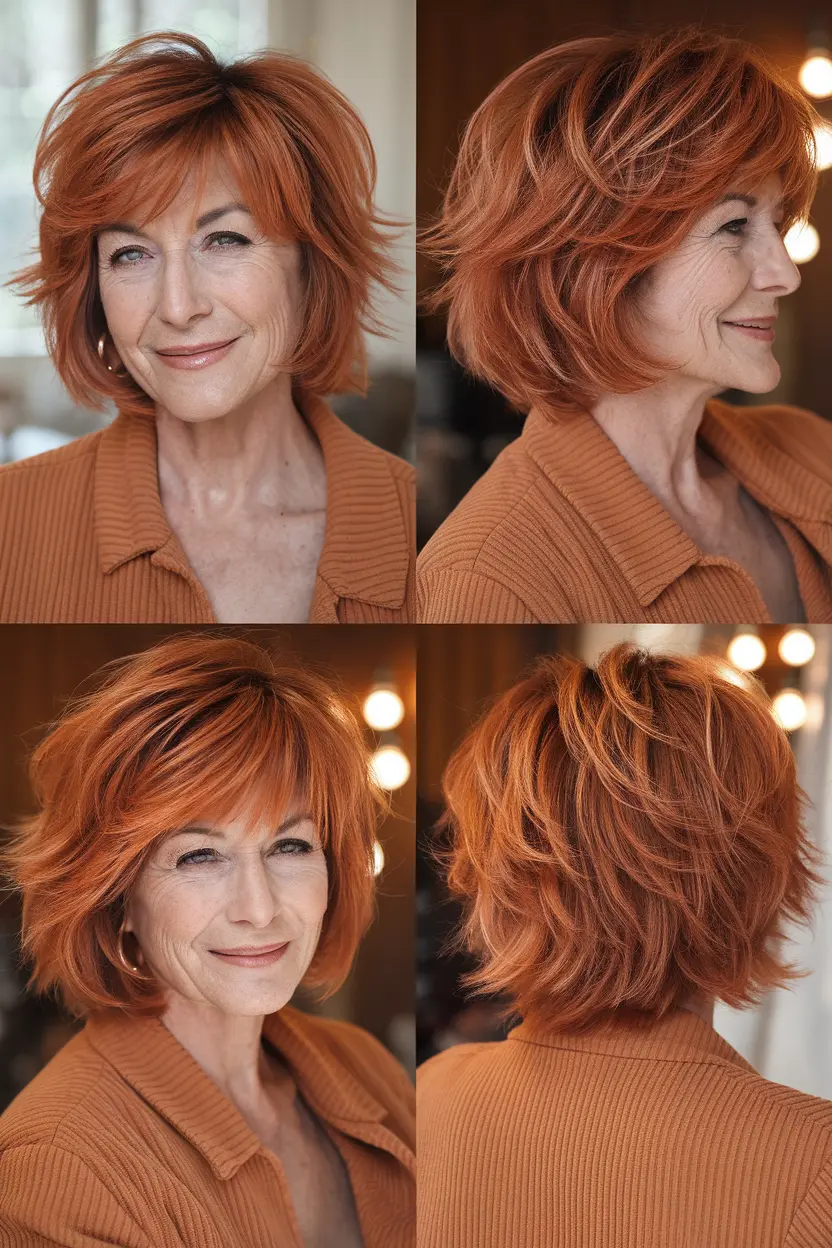 65. Light Copper Shag Cut