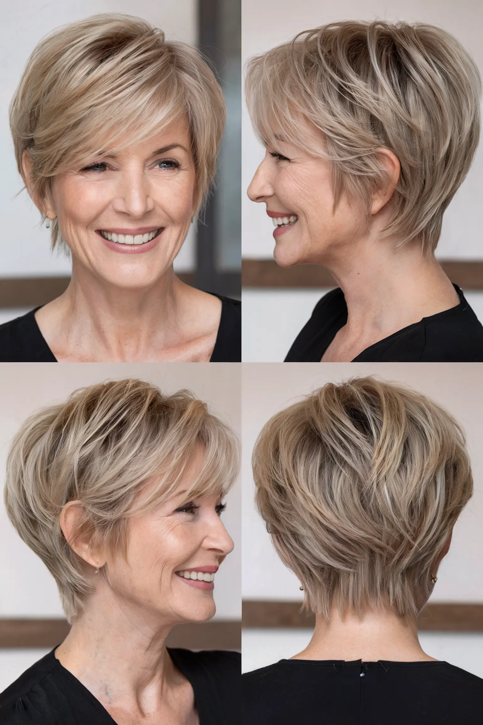 77. Layered Pixie with Side Part