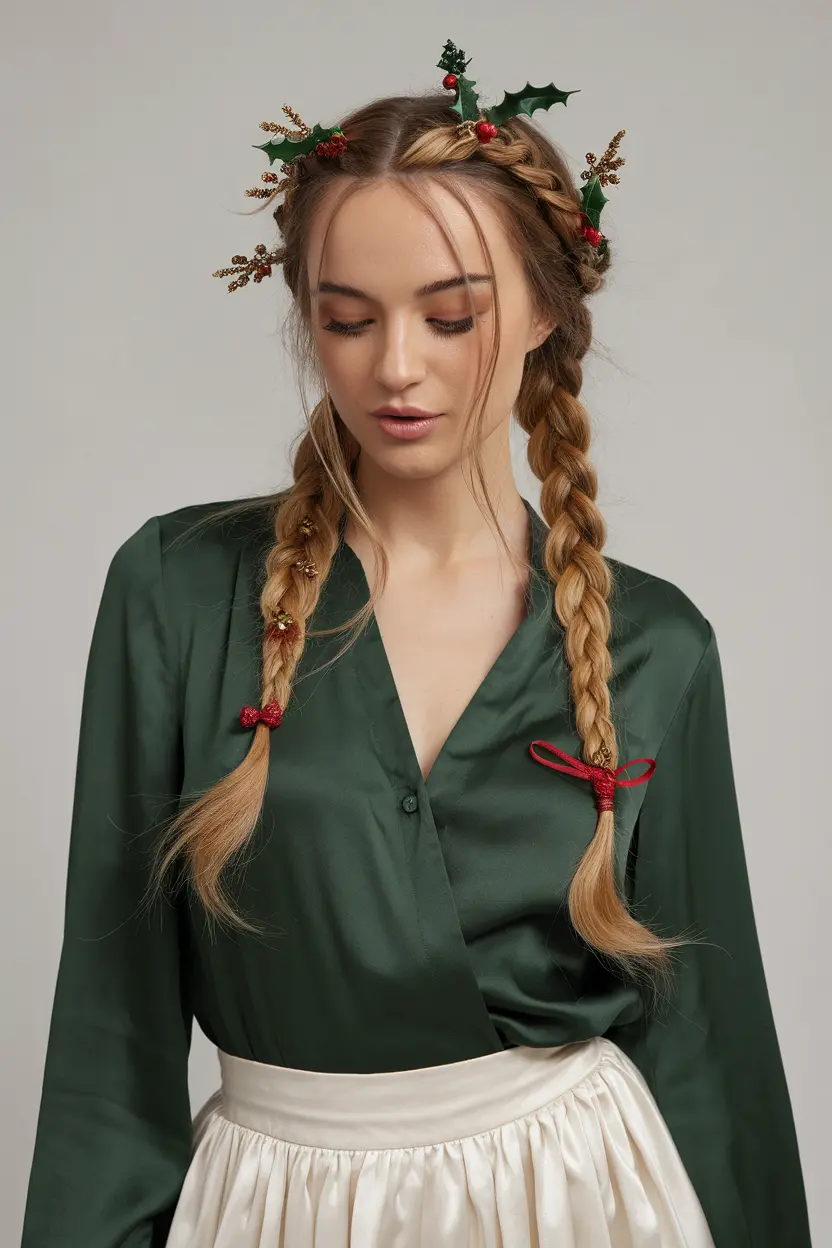 42. Crown Braids with Seasonal Accessories