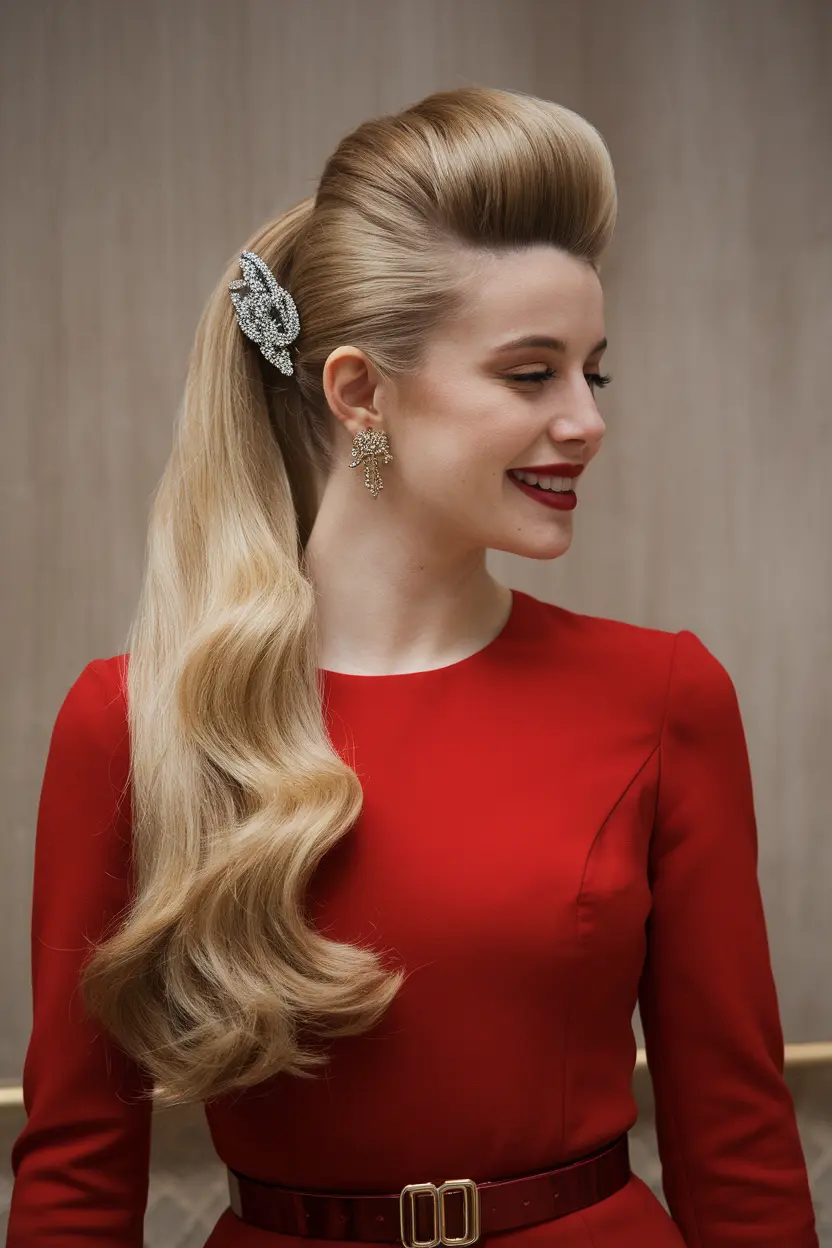 43. High Volume Beehive Ponytail