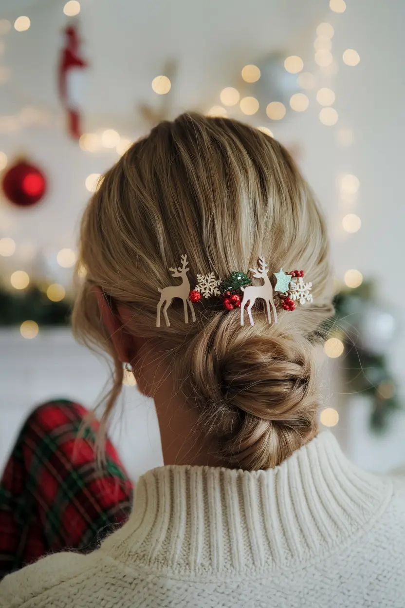 59. Barrette Tuck with Holiday Motifs