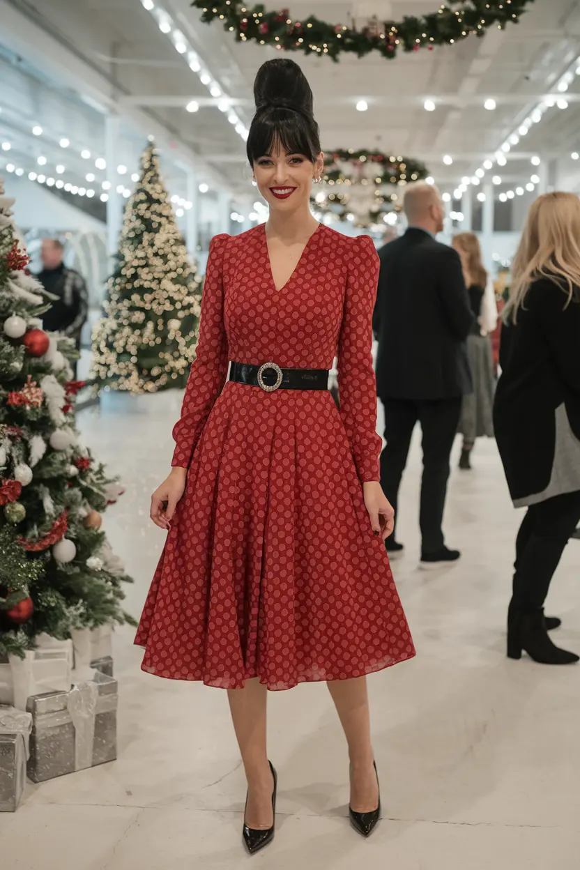 Faux Hawk Bun with Holiday Glam