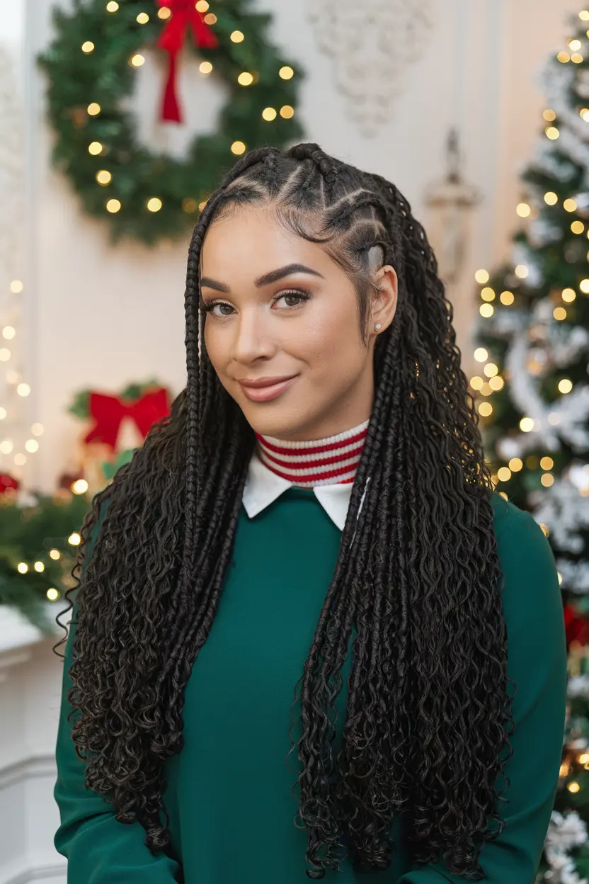 Flat Twists into a Curly Ponytail