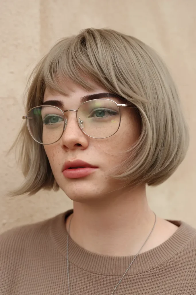 3 Blunt Bob with Wispy Bangs