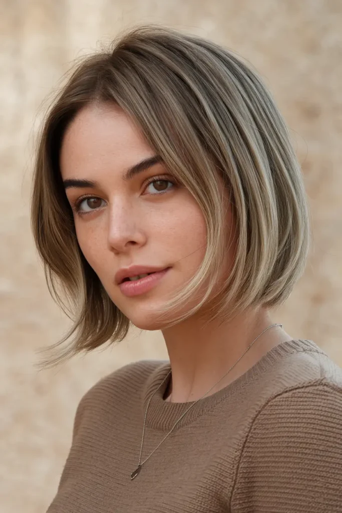 38. Chin Length Stacked Bob 1