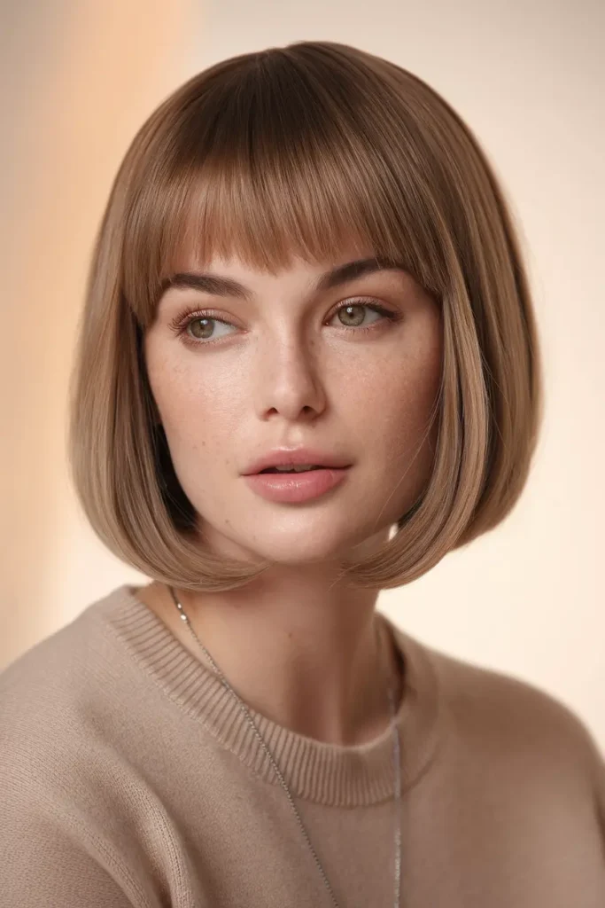 8 Blunt Bob with Full Bangs