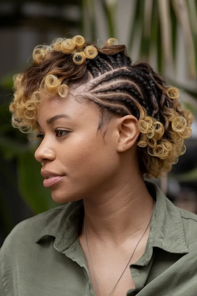 Casual Scrunched Hairstyle for Short Curly Hair