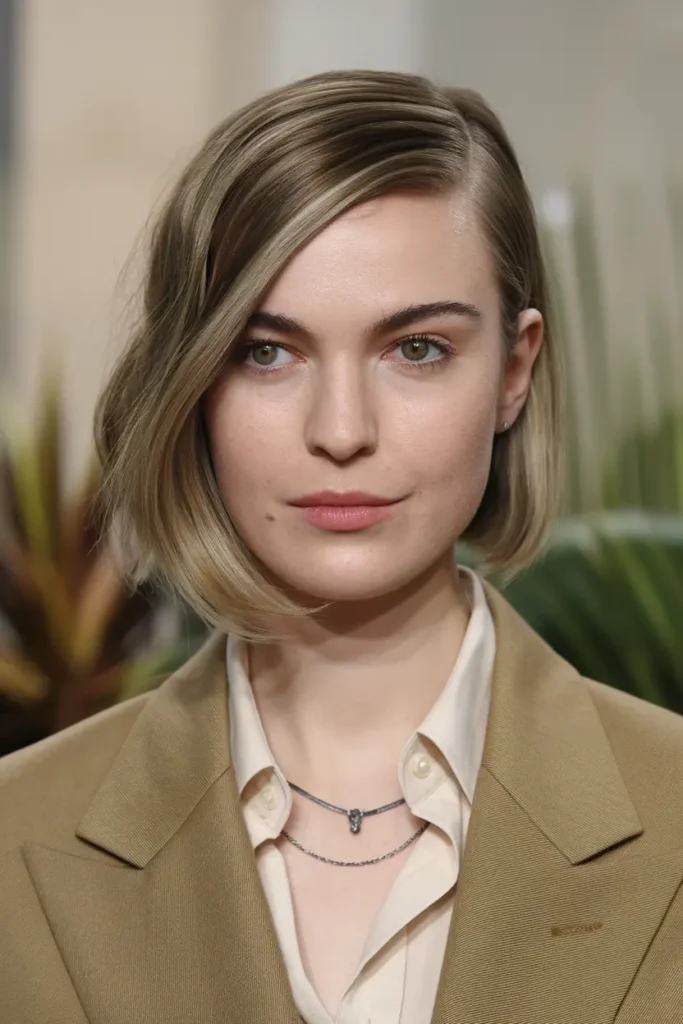 Chic and Sleek Side Parted Bob