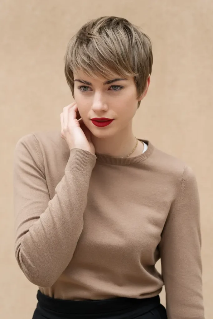 Classic Layered Pixie with Bangs