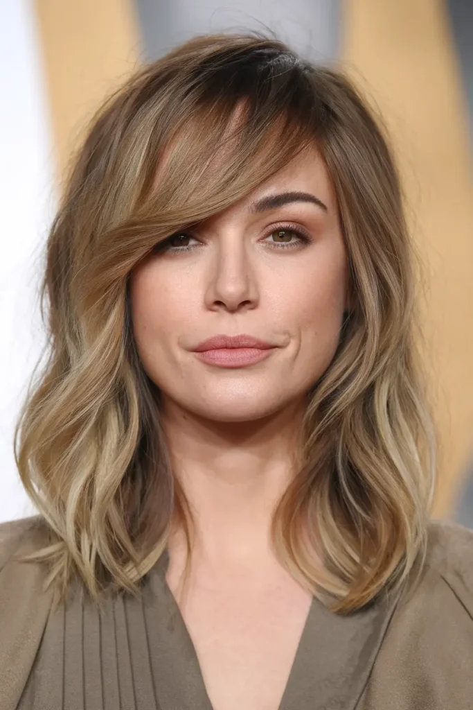 Romantic Layered Haircut with Side Bangs