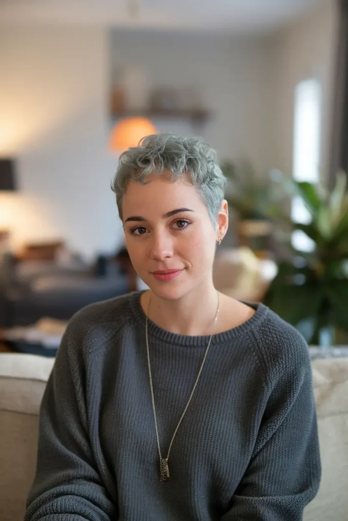 Short Tousled Curly Hairstyle