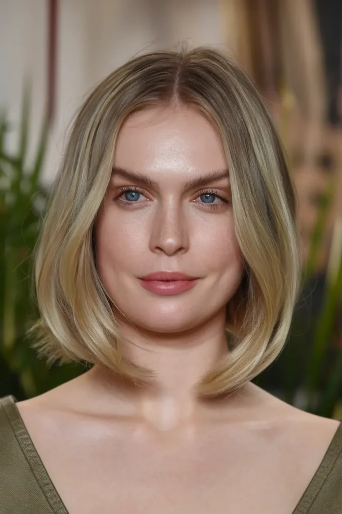 Sliced Bronde Lob for Thin Hair