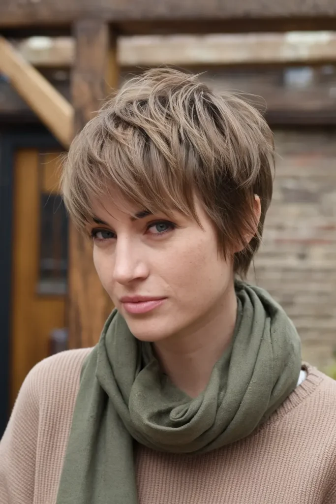 Textured Pixie Bob with Bangs