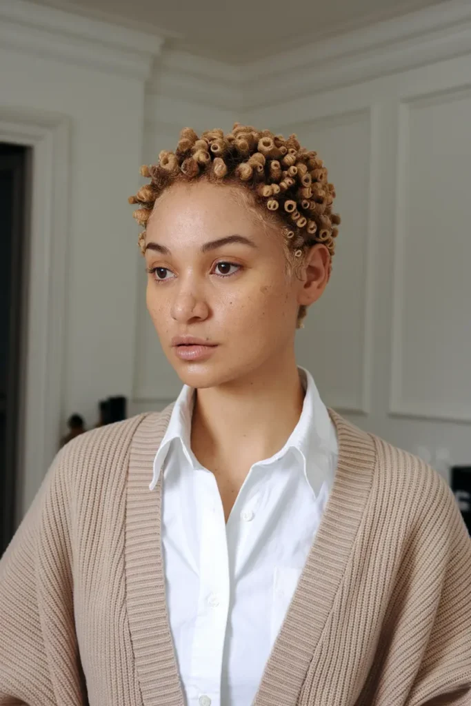 Tight Curls for Extra Short Haircut