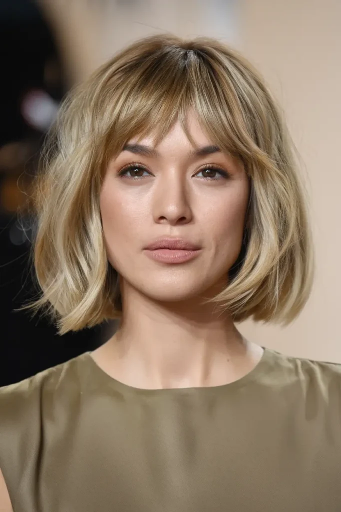 Trendy Medium Bob With Bangs