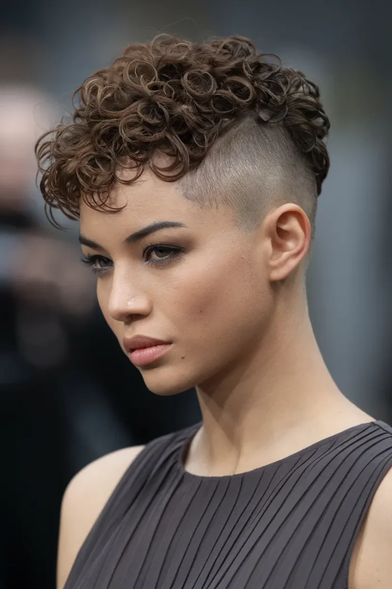 1. Undercut Pixie with Curly Perm