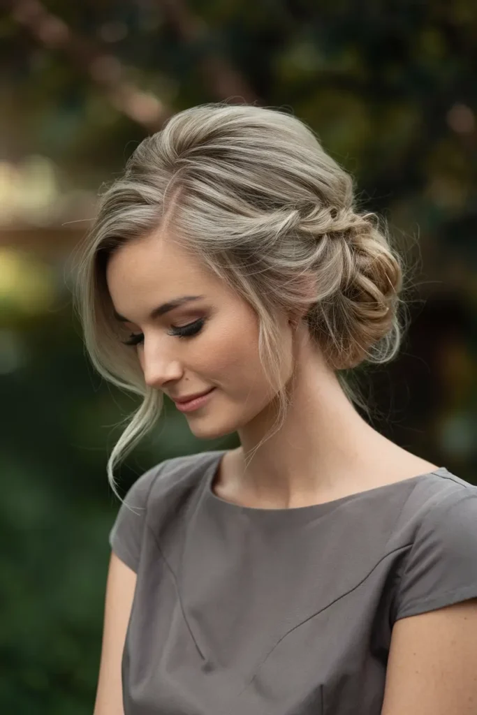 13. Wavy Bob with Two Side Braids