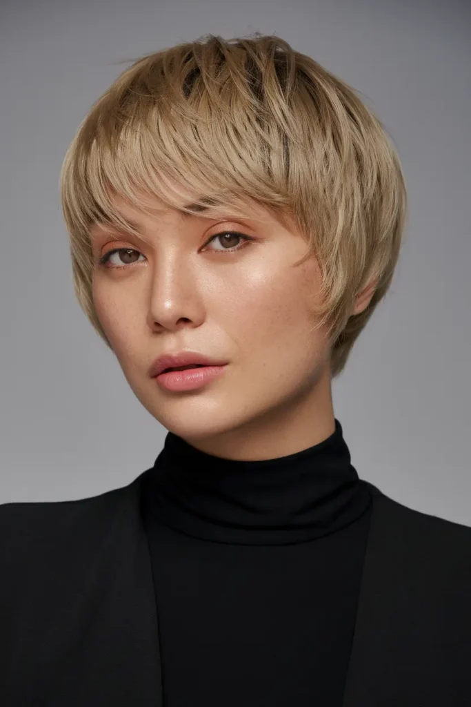 19. Short Hair with Fringe and Layers