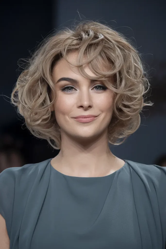 26. Thin and Tight Perm Curls in Short Hair