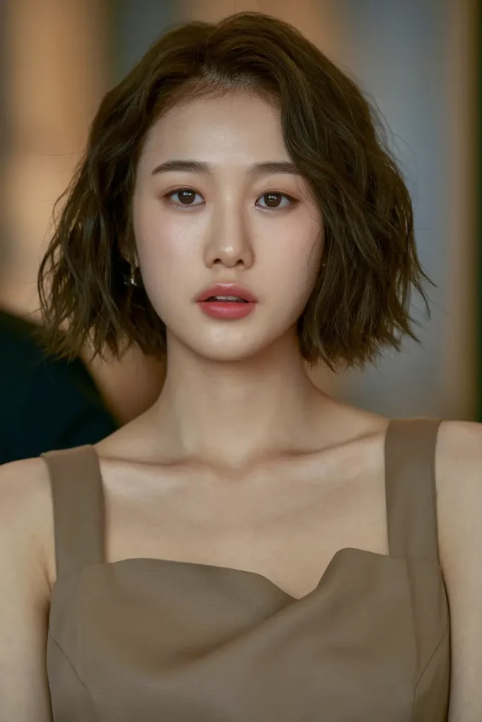 41. Short Wavy Korean Bob