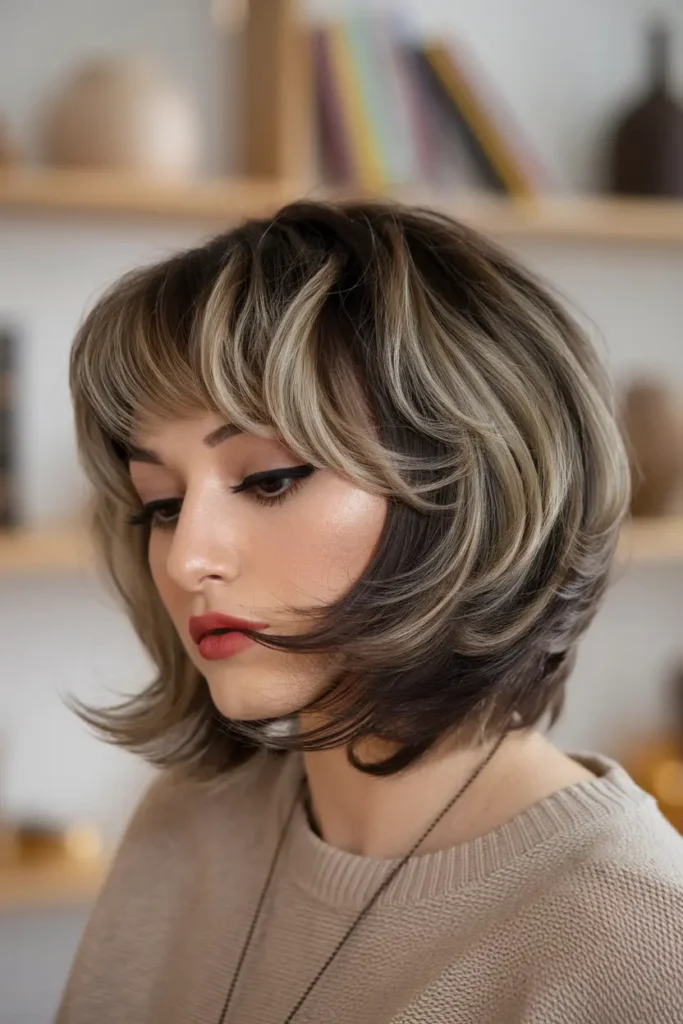 46. Voluminous Bob with Stacked Layers