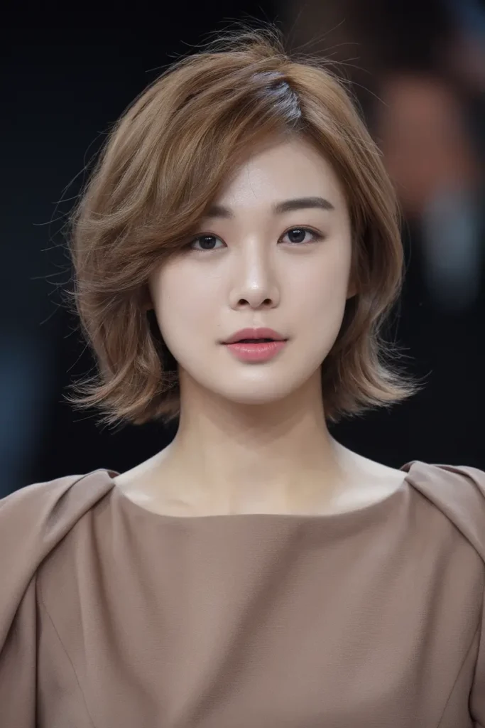 9. Medium Korean Hairstyle Shag