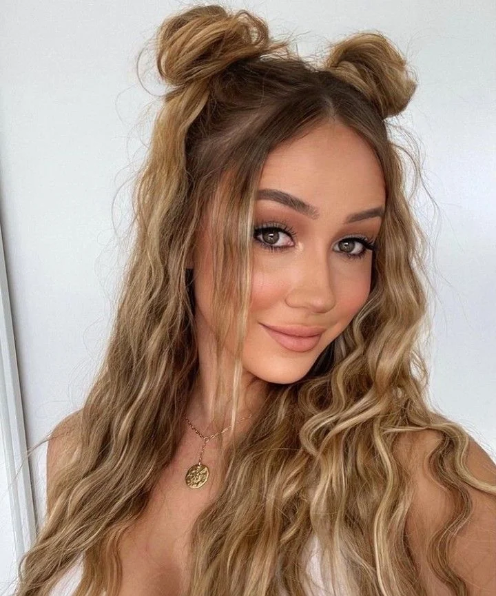 Half-Up Space Buns