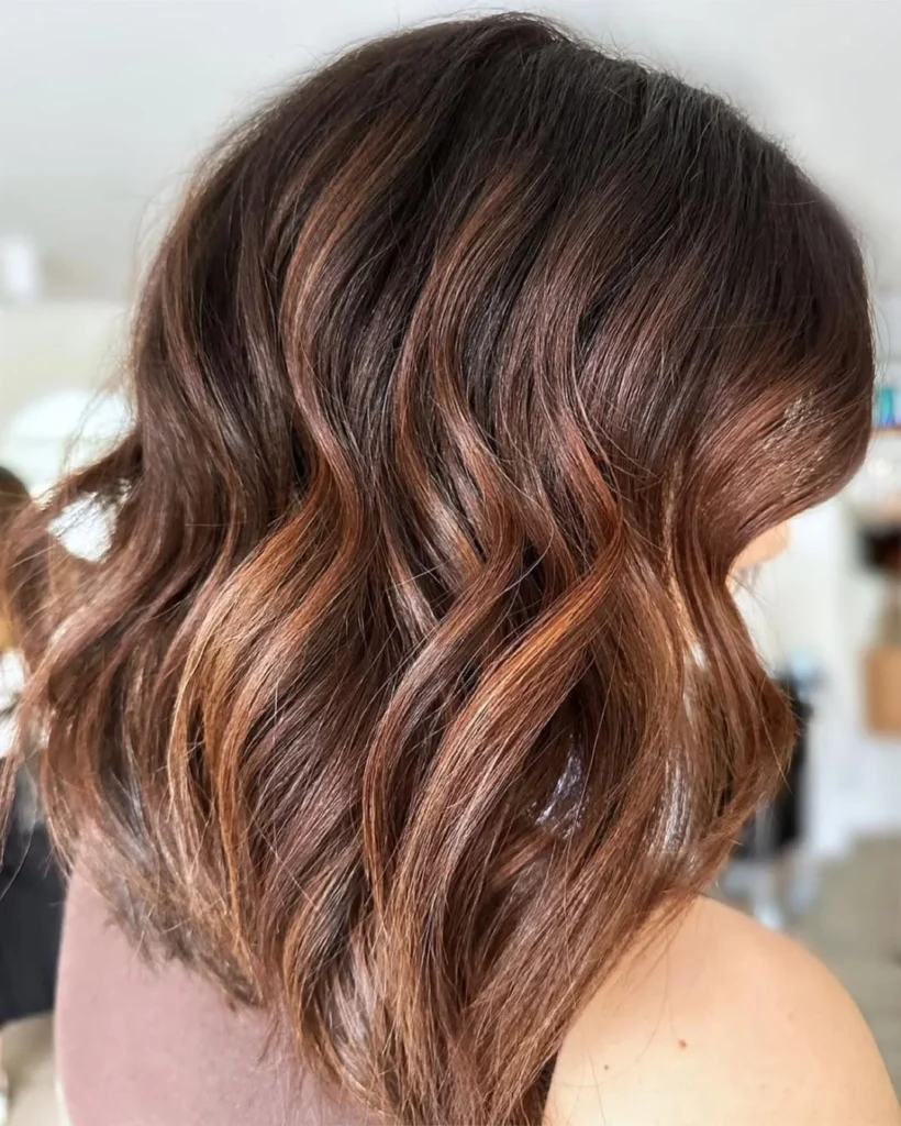 Dark Caramel Balayage on Brunette