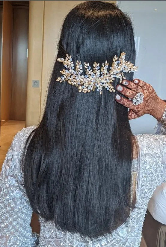 Straight Down Wedding Hair