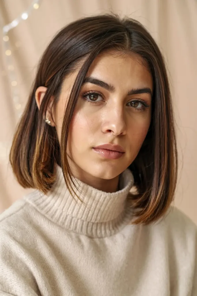 10. Glossy Blunt Lob