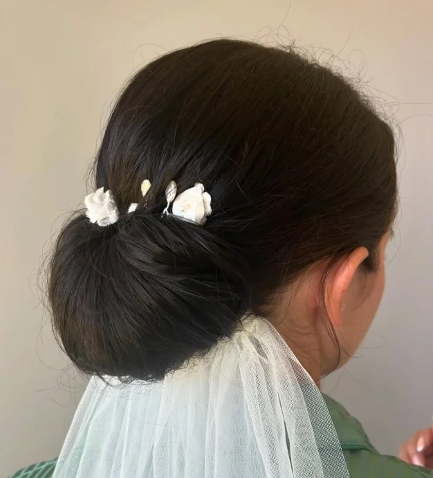 Textured Chignon Bridal Hair