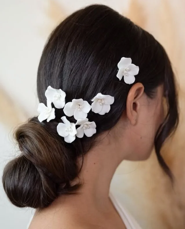 Single Pin Wedding Hairstyle