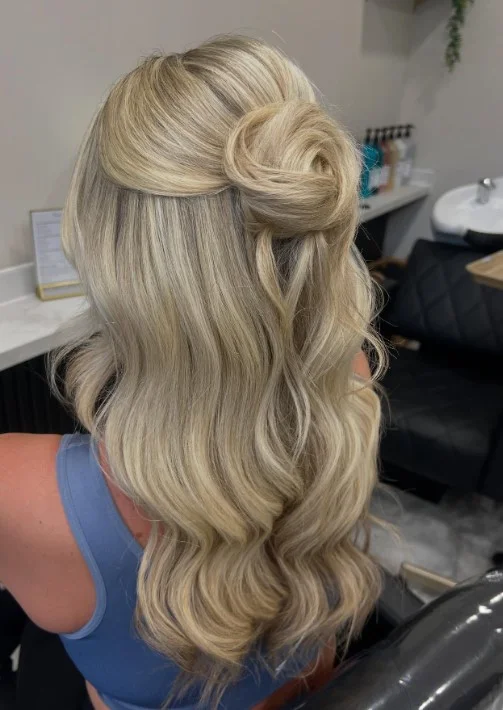 Textured Half Up Half Down Style