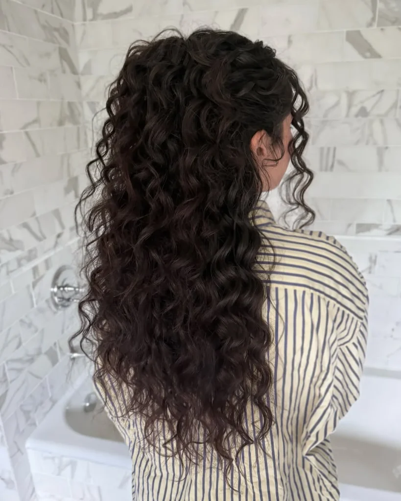 Curly Half-Up Style
