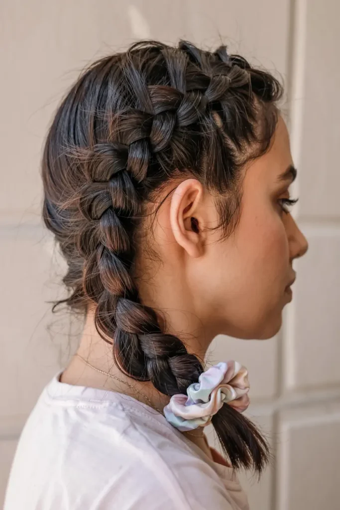 14. Side Braid with Scrunchie