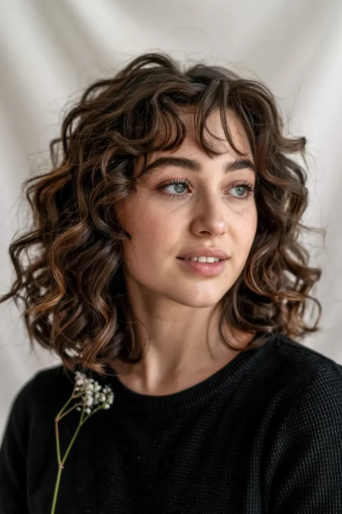 15 Wolf Cut Curly Hair Looks You’ll Love 14 14. Soft Curly Wolf Cut