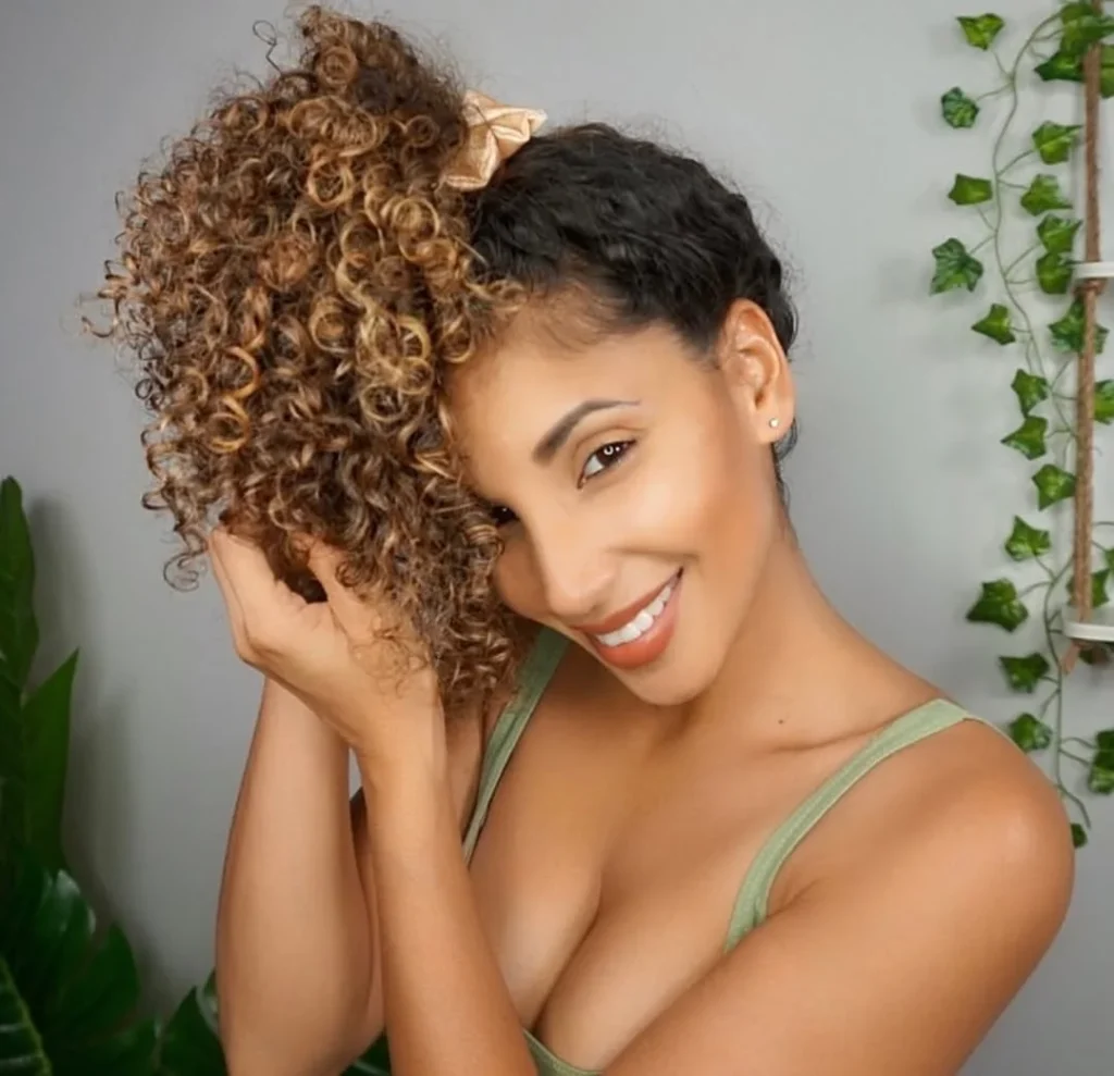 Curly Hair with Scrunchie