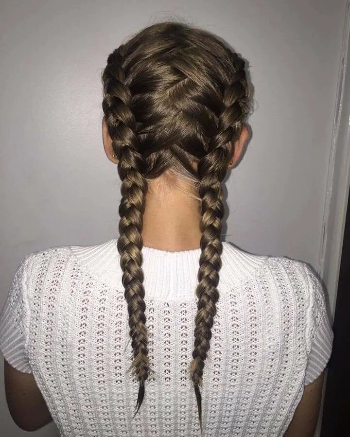 Two Zig-Zag Part Pigtails