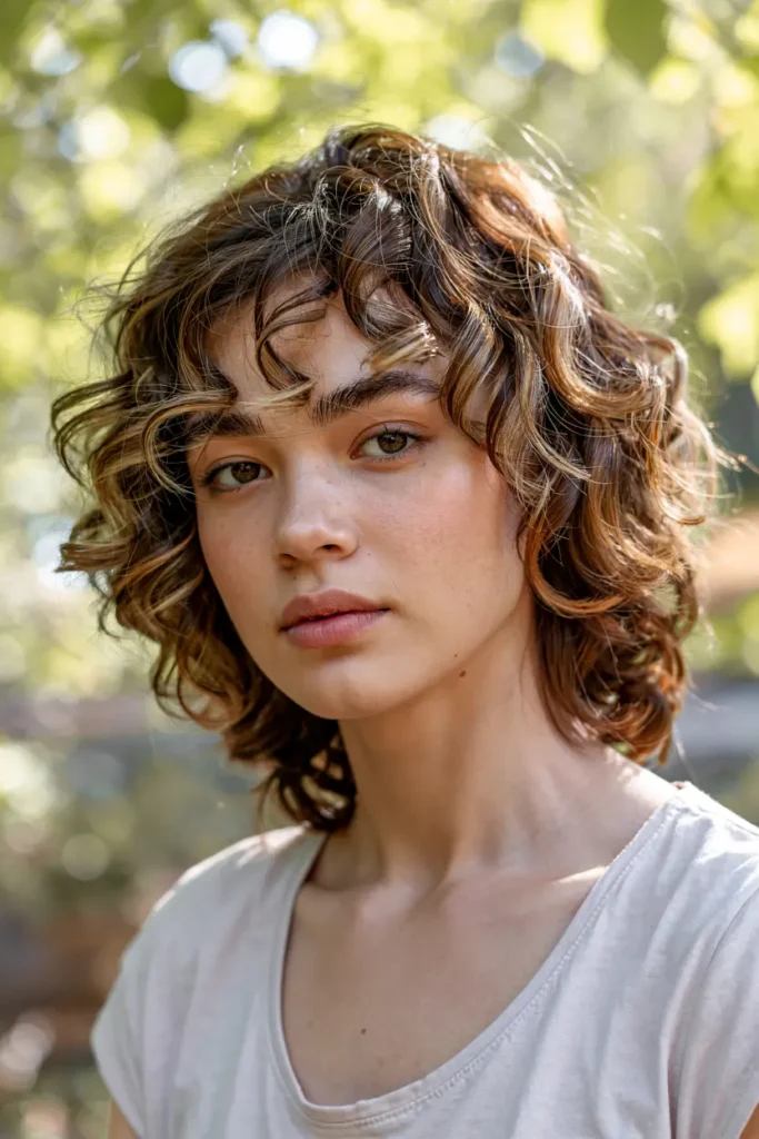 15 Wolf Cut Curly Hair Looks You’ll Love 15 15. Defined Curly Wolf Cut
