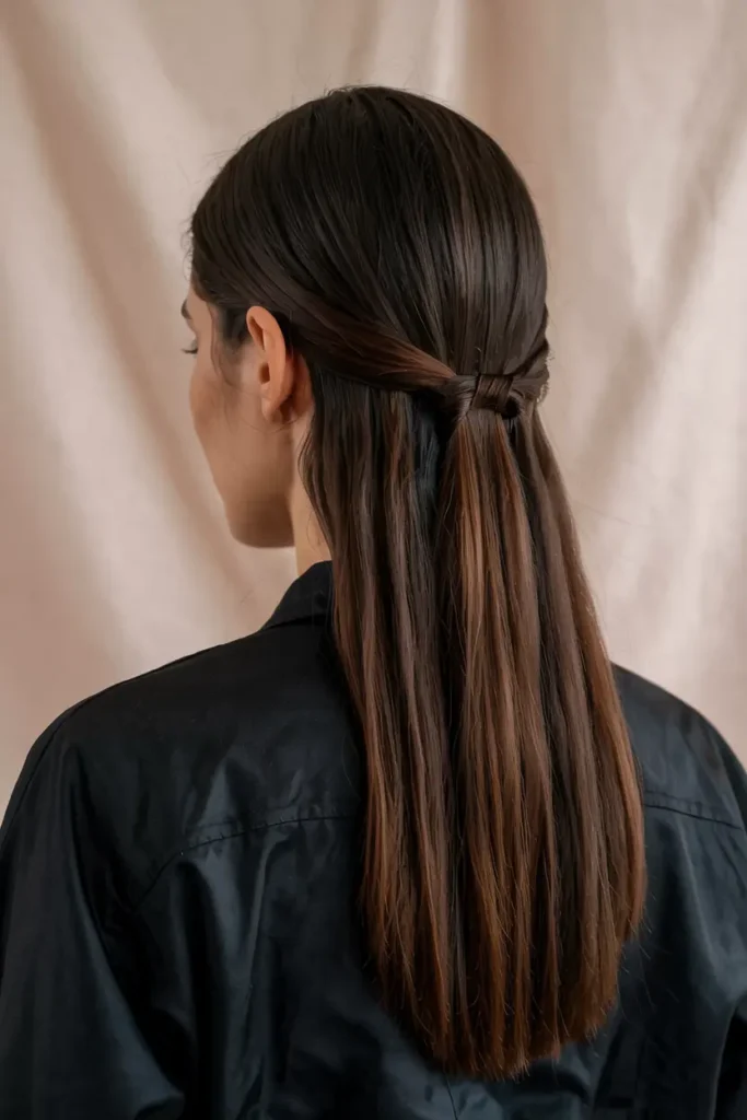 Hot Baddie Hairstyles Latina Straight hair Looks You Need 15 15. Smooth Straight Half Up