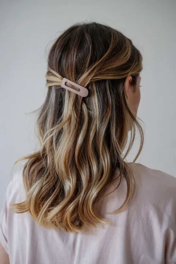 15. Soft Wave Half Up Clip